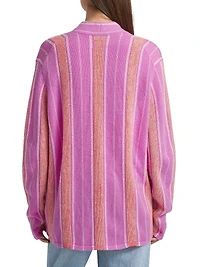 Baja Everywear Striped Cashmere Cardigan