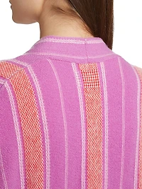 Baja Everywear Striped Cashmere Cardigan