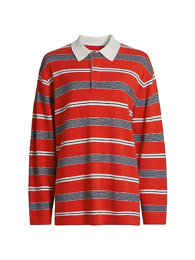 Striped Rugby Collared Shirt