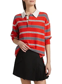Striped Rugby Collared Shirt