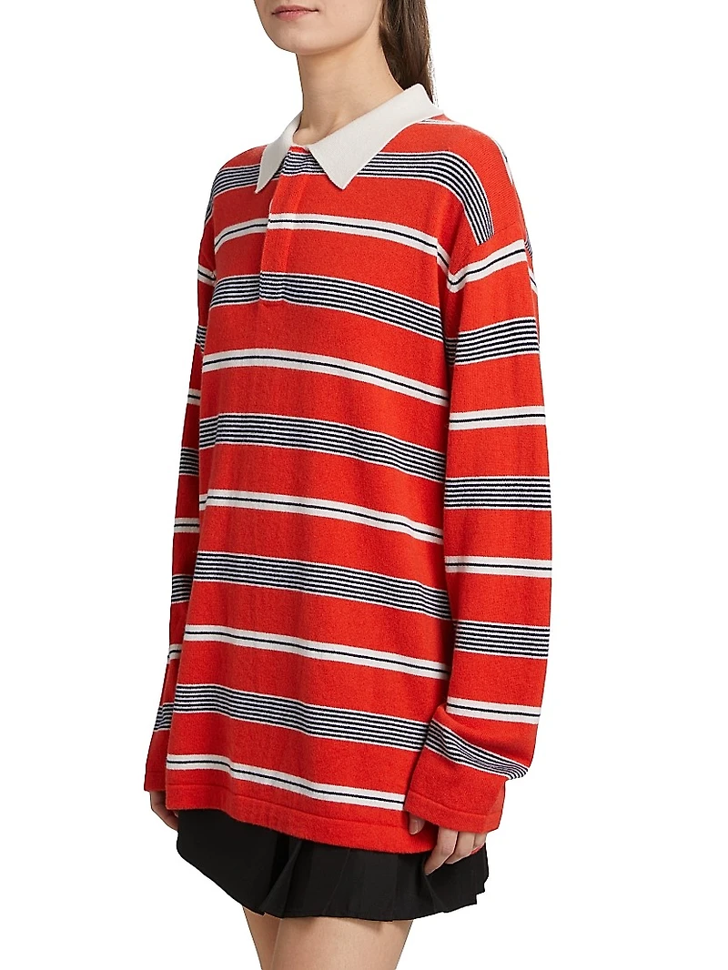 Striped Rugby Collared Shirt