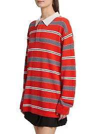 Striped Rugby Collared Shirt