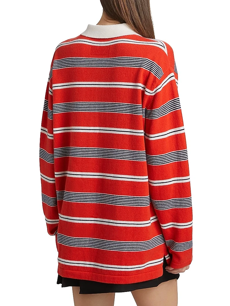 Striped Rugby Collared Shirt