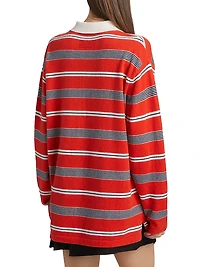 Striped Rugby Collared Shirt