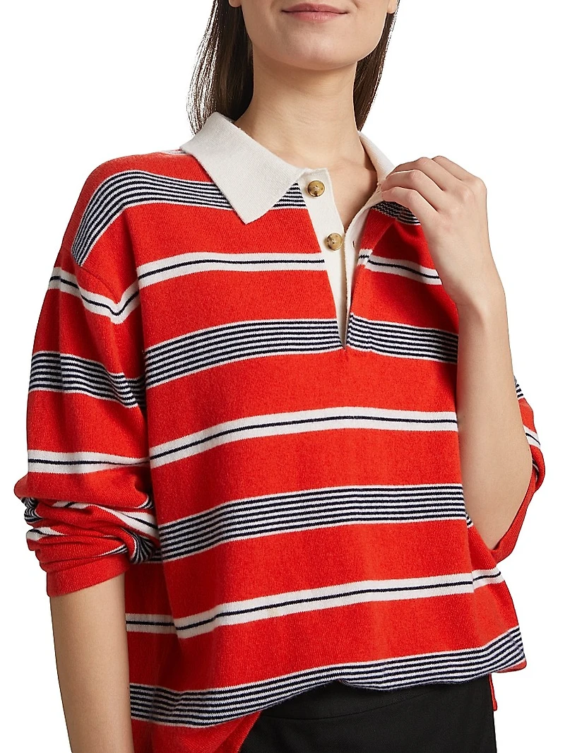 Striped Rugby Collared Shirt