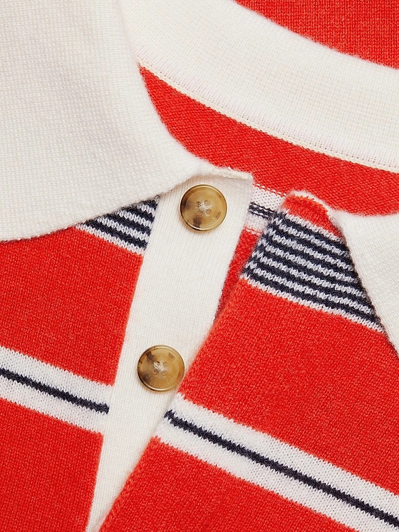 Striped Rugby Collared Shirt