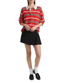 Striped Rugby Collared Shirt