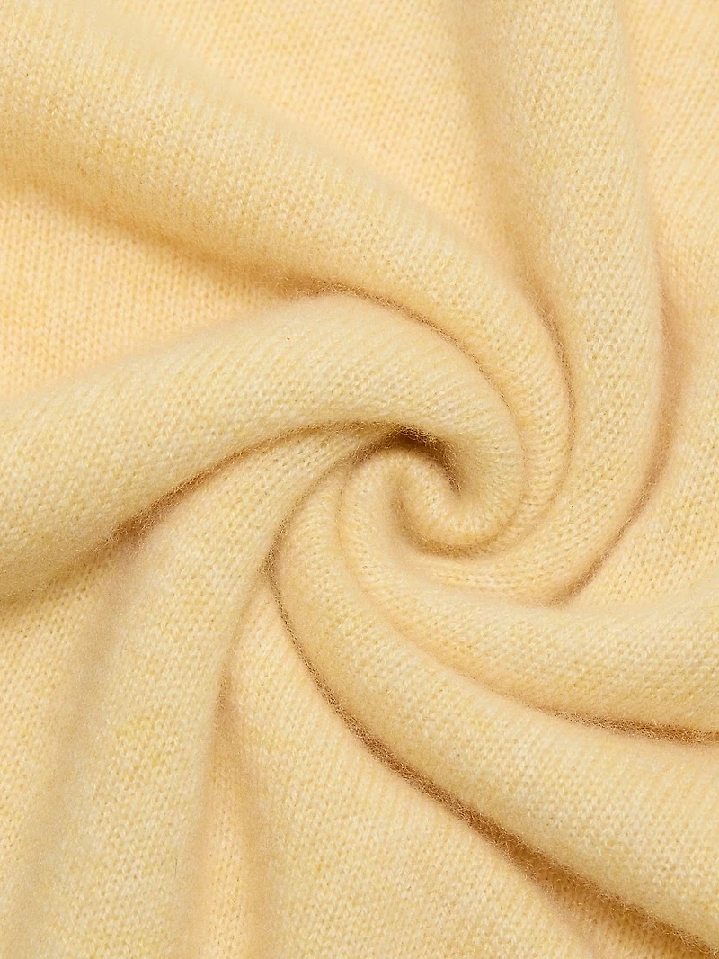 Sweater Tee Cashmere Crewneck Short-Sleeve Top
