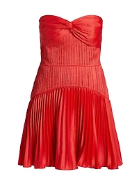 Catrina Pleated Strapless Minidress