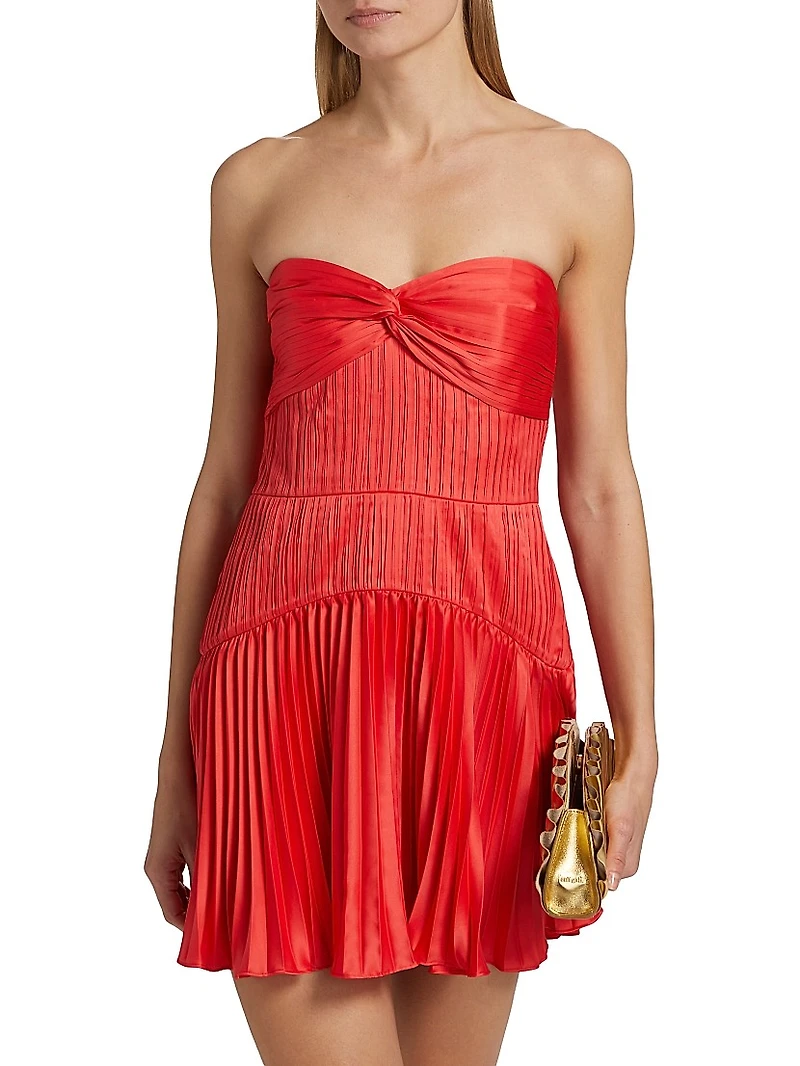 Catrina Pleated Strapless Minidress