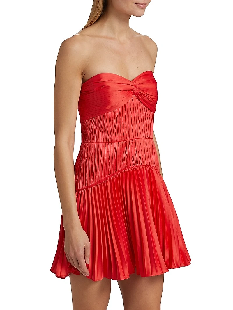 Catrina Pleated Strapless Minidress