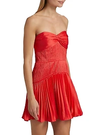 Catrina Pleated Strapless Minidress