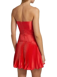 Catrina Pleated Strapless Minidress