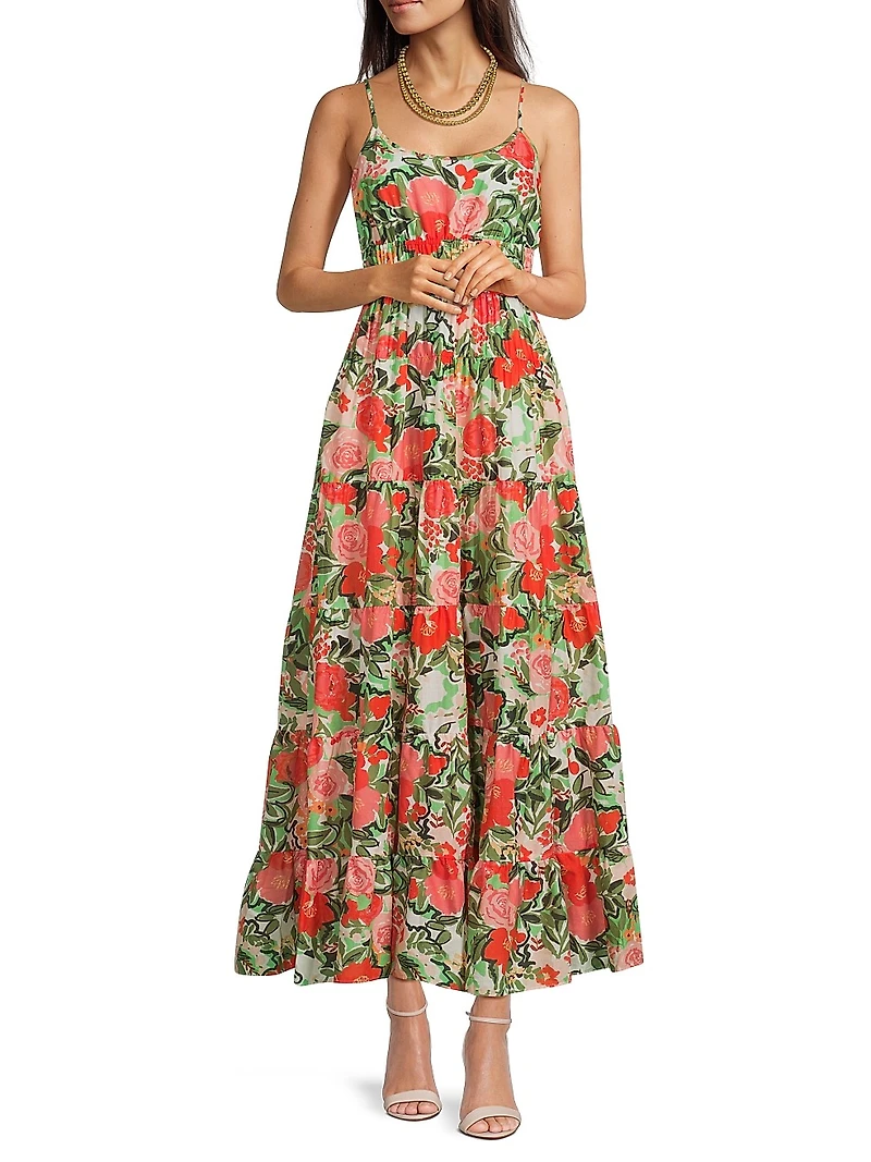 Hutton Floral Cotton Maxi Dress