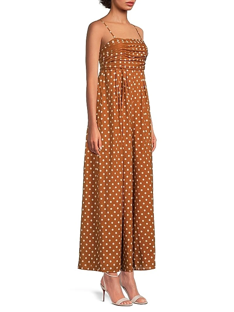 Ottie Polka Dot Cotton Jumpsuit