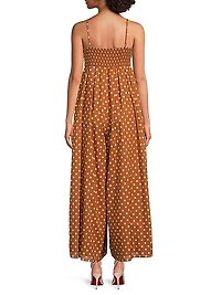 Ottie Polka Dot Cotton Jumpsuit