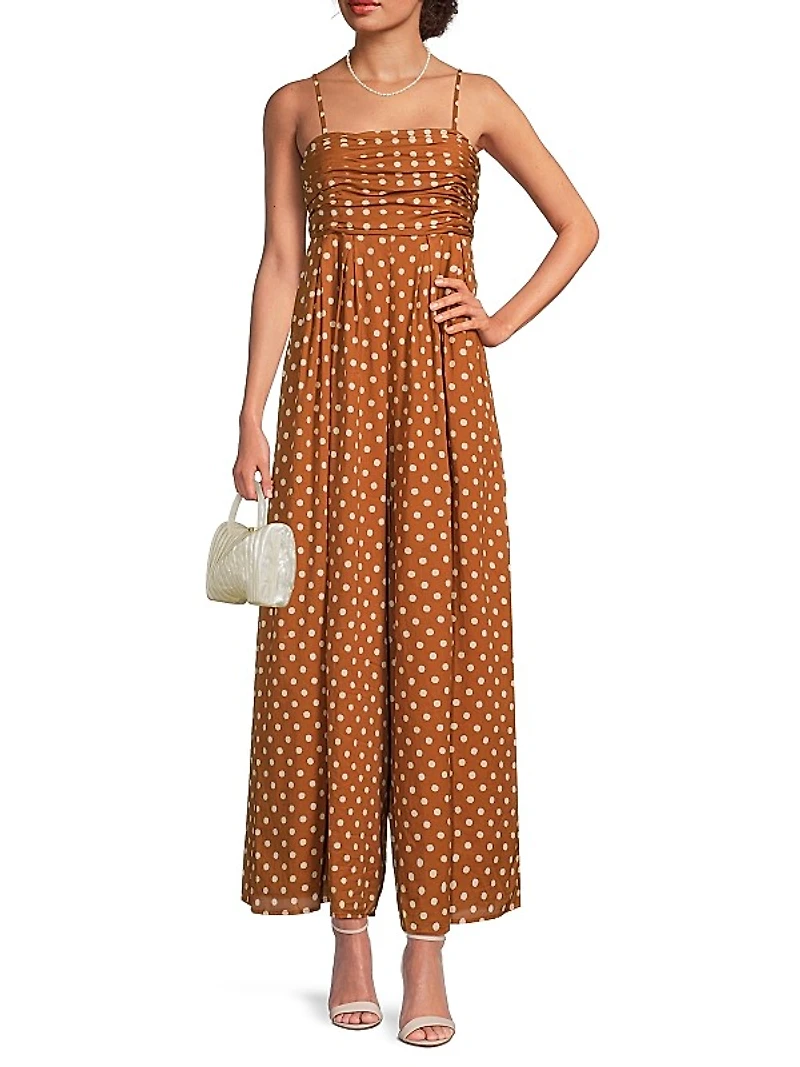 Ottie Polka Dot Cotton Jumpsuit