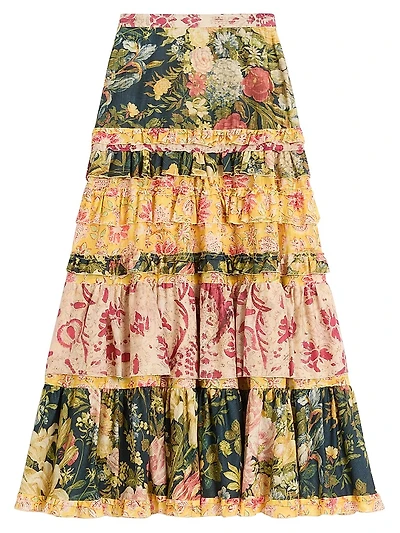 Skirt in Mussola Apres L'Hiver Macro Fiore