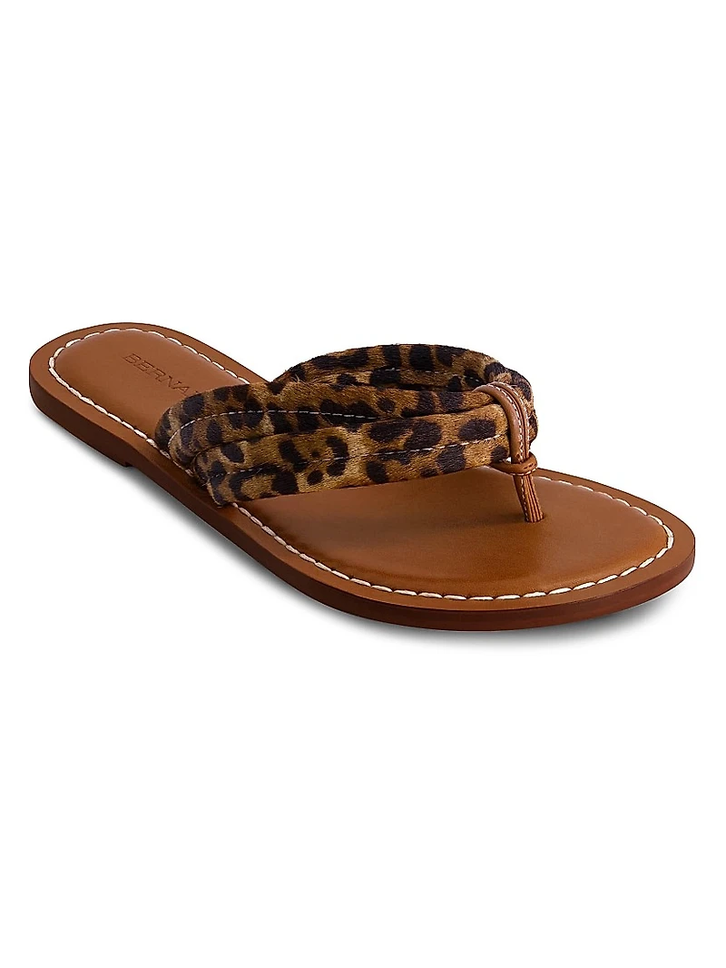 Miami Haircalf Thong Sandals