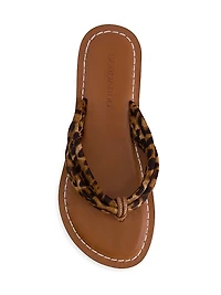 Miami Haircalf Thong Sandals