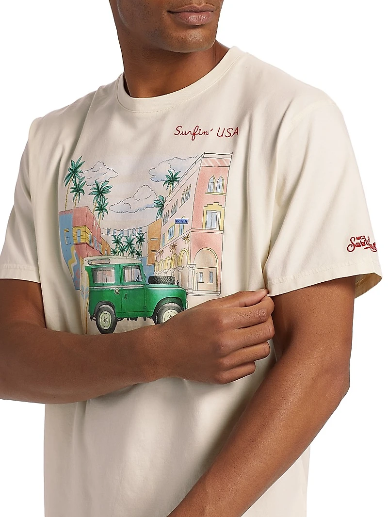 Venice Printed Crewneck T-Shirt