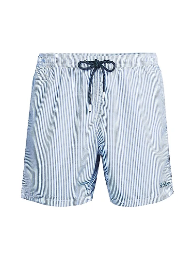 Patmos Seersucker Swim Trunks