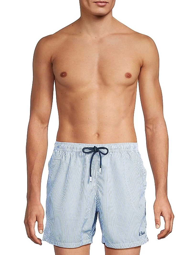 Patmos Seersucker Swim Trunks