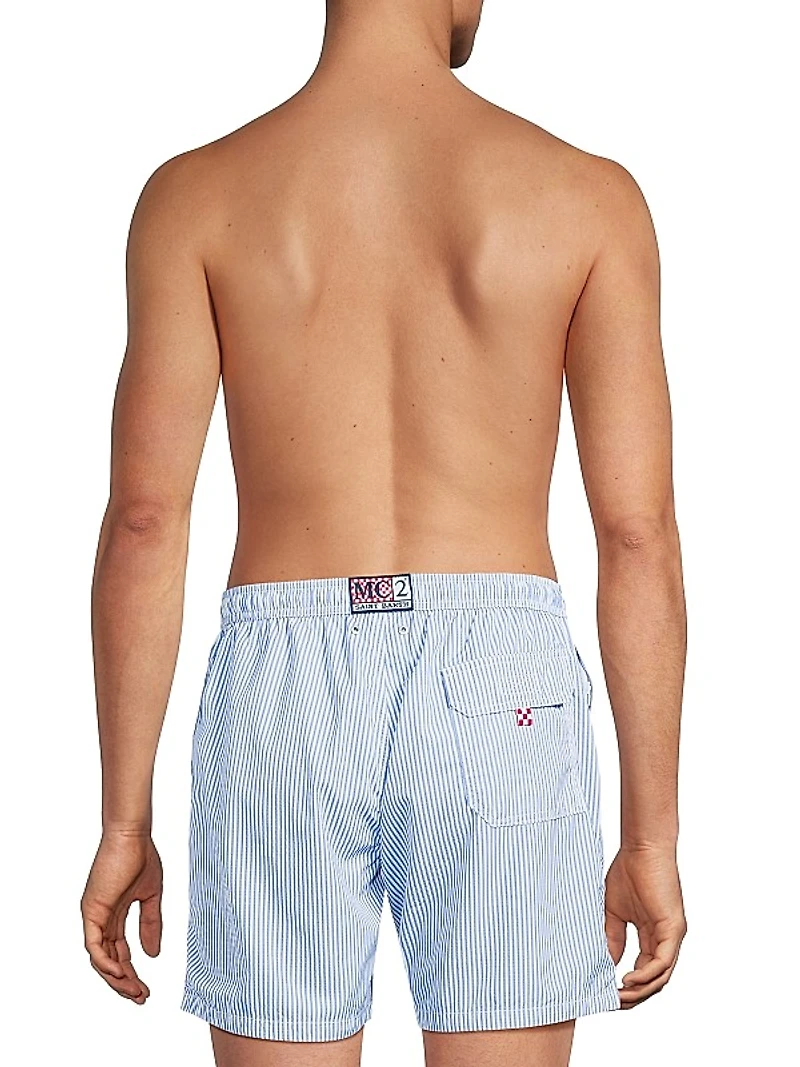 Patmos Seersucker Swim Trunks