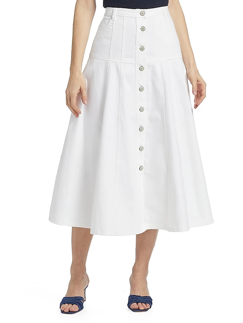 Veena Denim Midi-Skirt