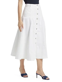 Veena Denim Midi-Skirt