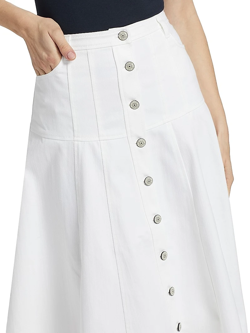 Veena Denim Midi-Skirt