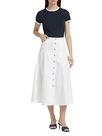 Veena Denim Midi-Skirt