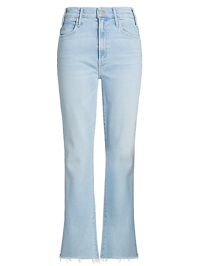The Hustler Mid-Rise Ankle-Fray Jeans