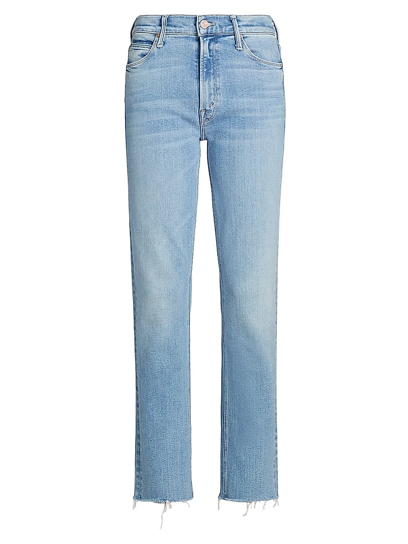 Dazzler Mid-Rise Ankle-Fray Jeans