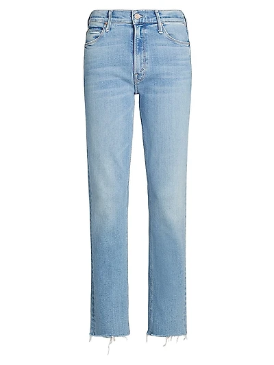 Dazzler Mid-Rise Ankle-Fray Jeans