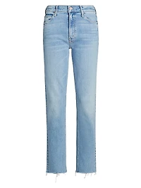 Dazzler Mid-Rise Ankle-Fray Jeans