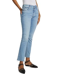 Dazzler Mid-Rise Ankle-Fray Jeans