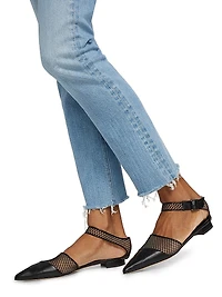 Dazzler Mid-Rise Ankle-Fray Jeans
