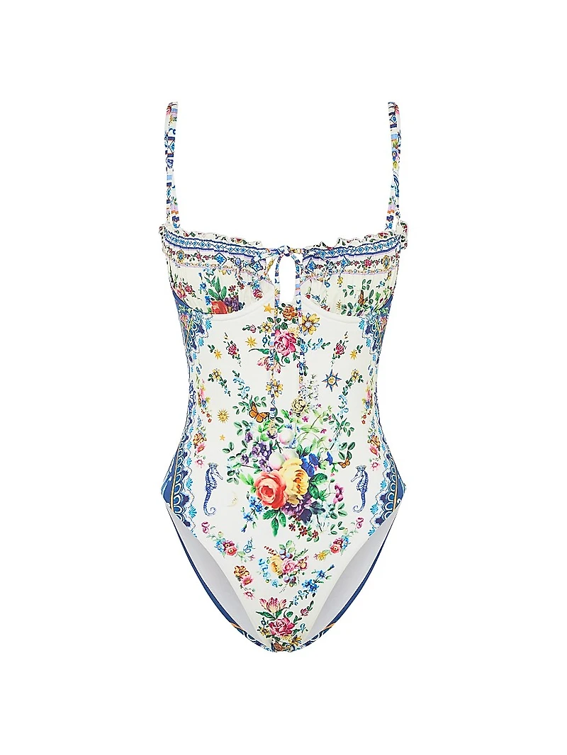 Tiles Darls Ruched Underwire One-Piece Swimsuit