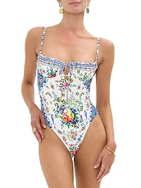 Tiles Darls Ruched Underwire One-Piece Swimsuit