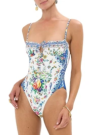 Tiles Darls Ruched Underwire One-Piece Swimsuit