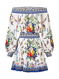 Tiles Darls Off-The-Shoulder Minidress