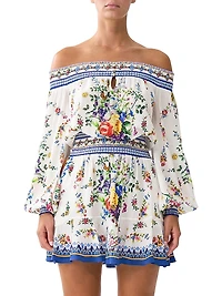 Tiles Darls Off-The-Shoulder Minidress