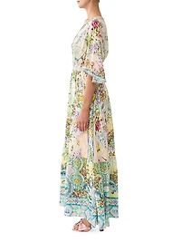 Just Coasting Ruffle-Hem Maxi Dress