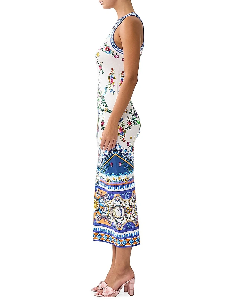 Tiles Darls Jersey Tank Midi-Dress