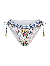 Tiles Darls Ruched Side-Tie Bikini Bottom