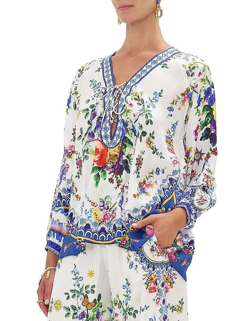 Tiles Darls Silk Blouse