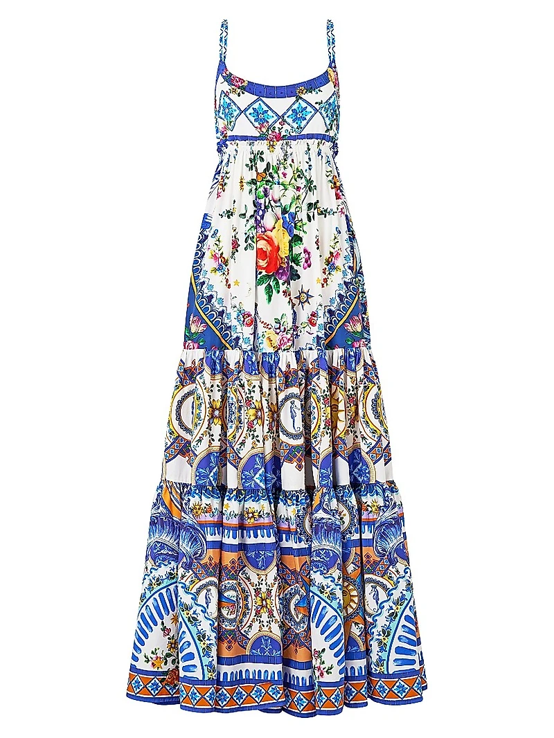 Tiles Darls Tiered Maxi Dress