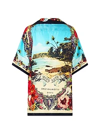 Bathing Bombshell Oversized Silk Shirt