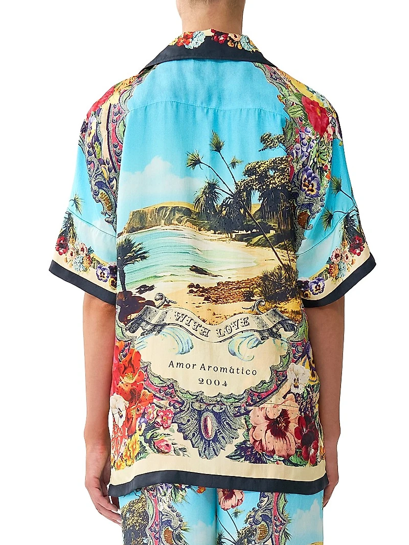 Bathing Bombshell Oversized Silk Shirt